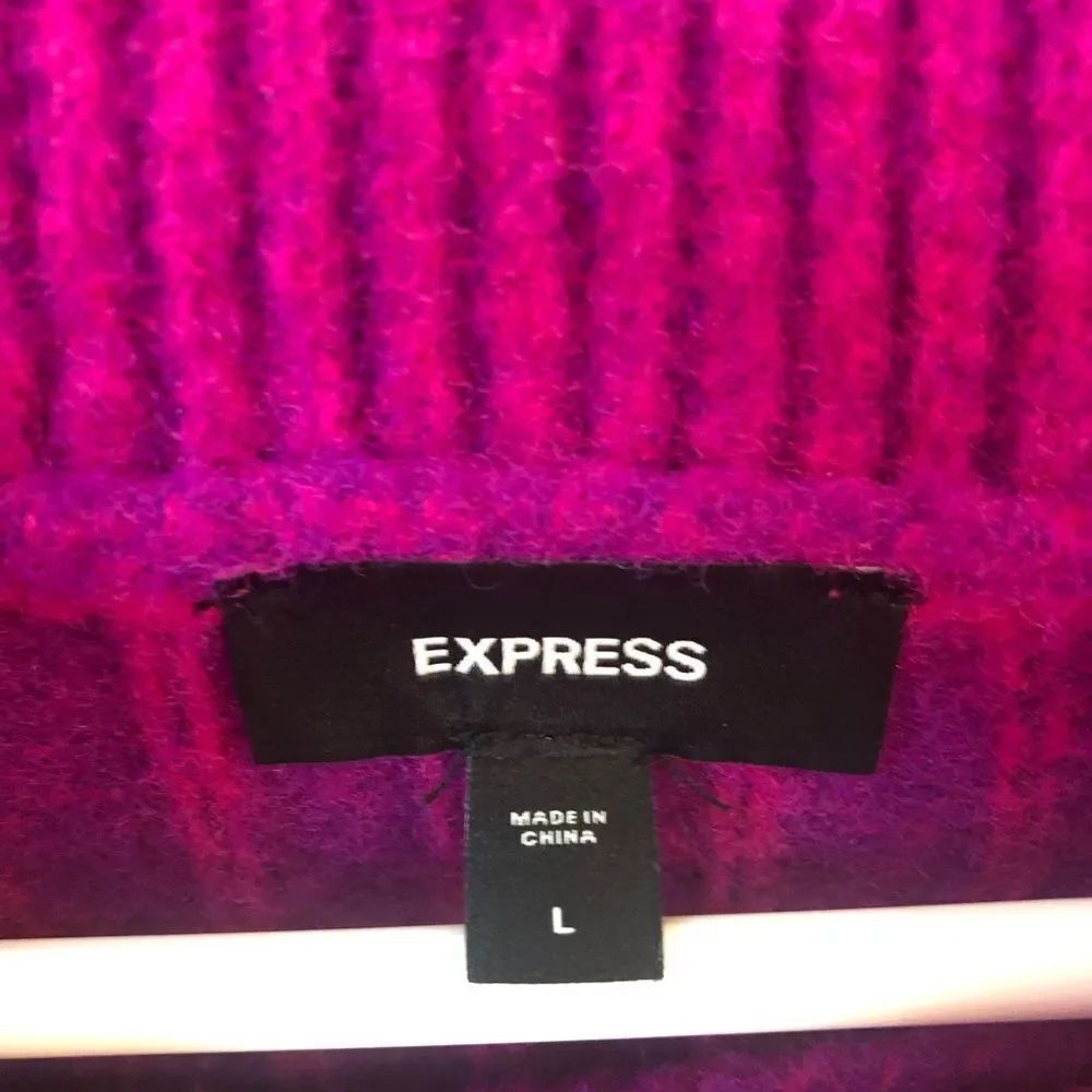 Express Ribbed Mock Neck Long Sleeve Sweater - Picture 6 of 8